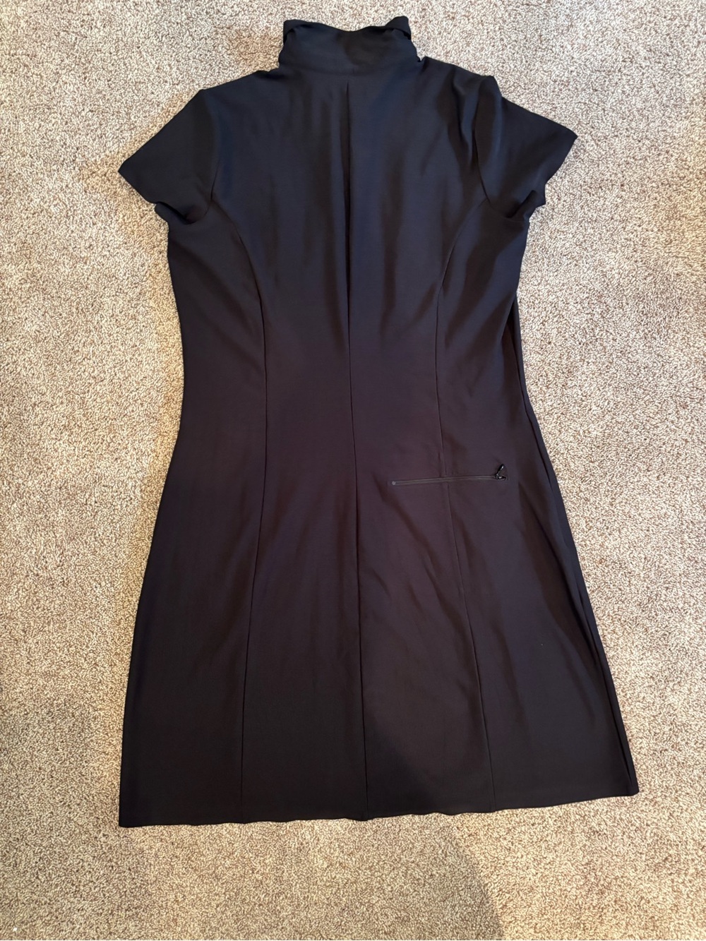 Nike Black Short-Sleeve Zip-Front Mini Dress - Picture 2 of 3